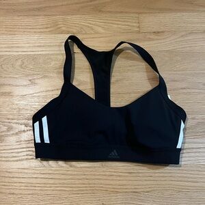 ADIDAS ALL ME 3 STRIPES BRA BLACK